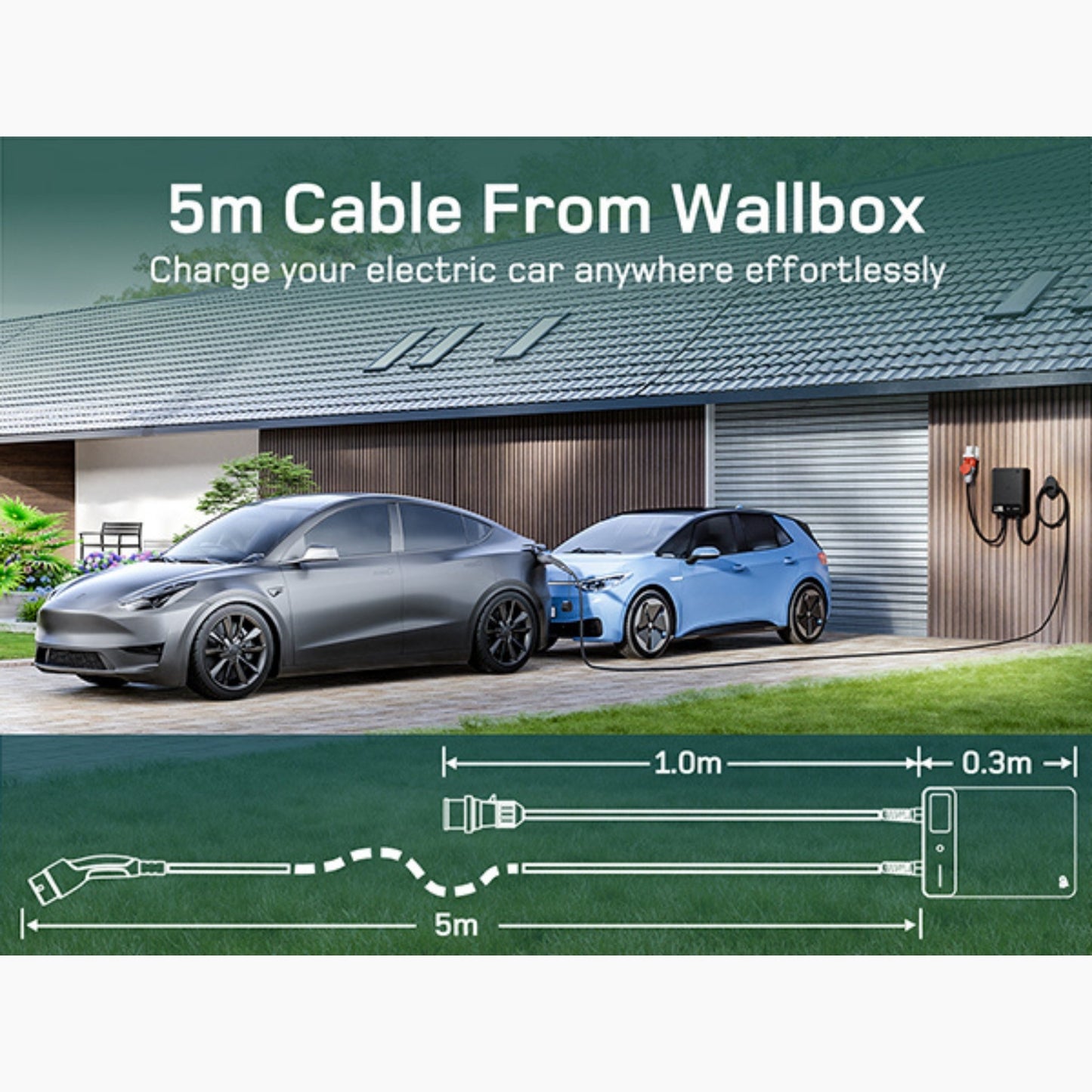 dé Wallbox Home | Type 2 Kabel & App-besturing