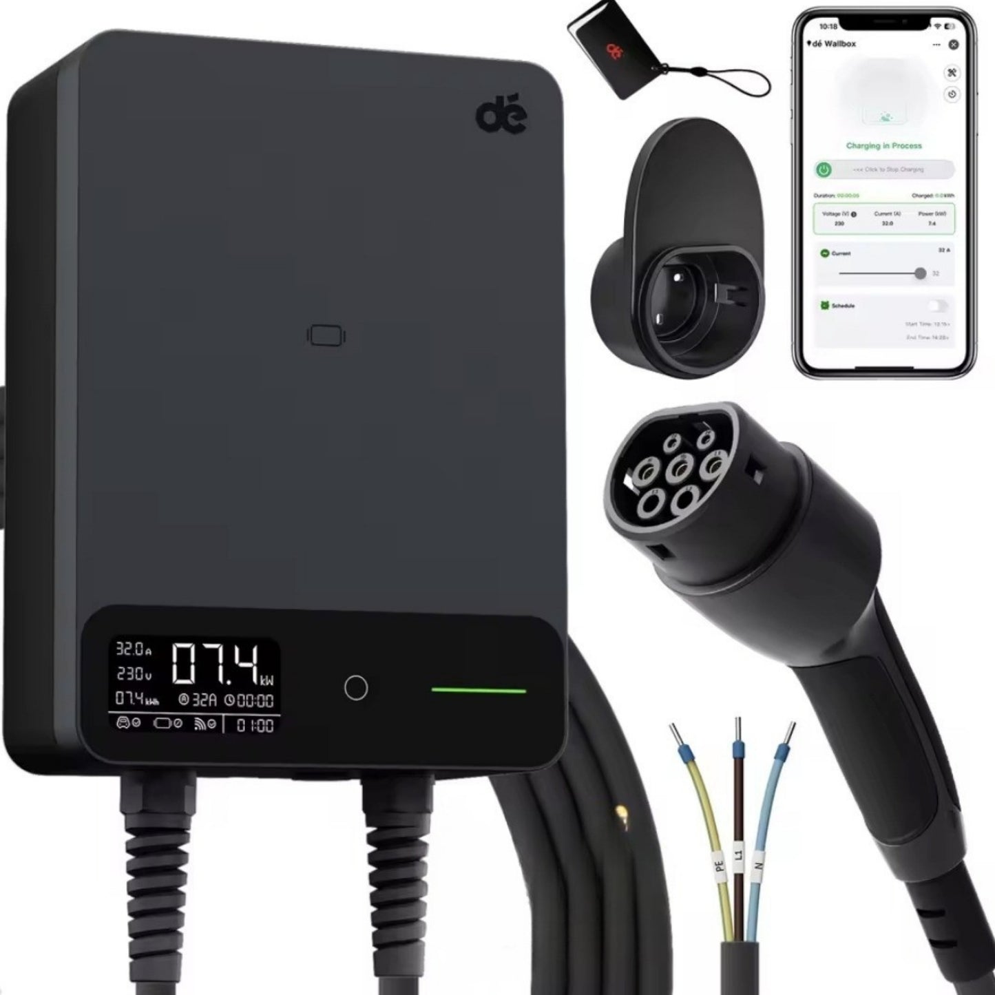 dé Wallbox Home | Type 2 Kabel & App-besturing