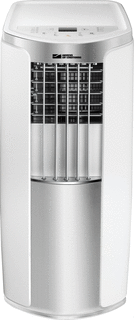 Mobiele airco wit compact model met uitblaasslang – InstallatieKoning.nl