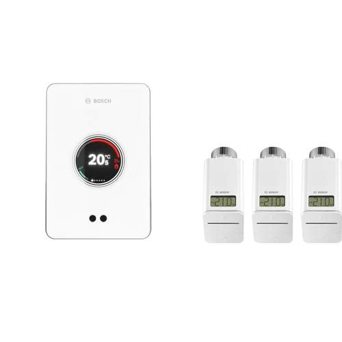 “Bosch EasyControl thermostaat set wit met 3 slimme radiatorkranen”