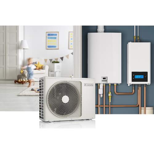 energiezuinige hybride warmtepomp buitenunit remeha elga
