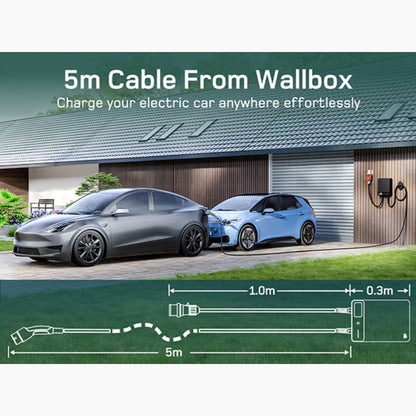 dé Wallbox Home |  Type 2 Kabel & App-besturing