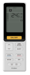 haier airco remote met verlicht lcd-display