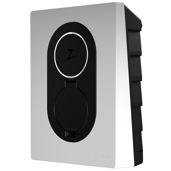 Detail van de Zaptec Go met Type 2 socket